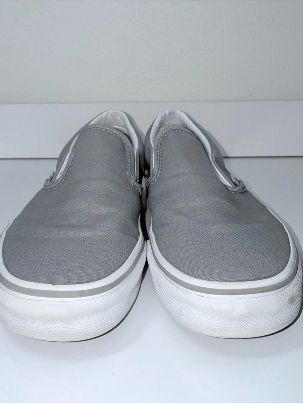 Vans Asher Charcoal Gray Slip On Classic Sneakers Unisex 7.5 Women’s 6 Men’s